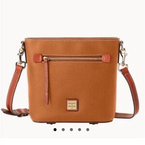 DOONEY Pebble Grain Small Zip Crossbody, excellent condition, caramel color